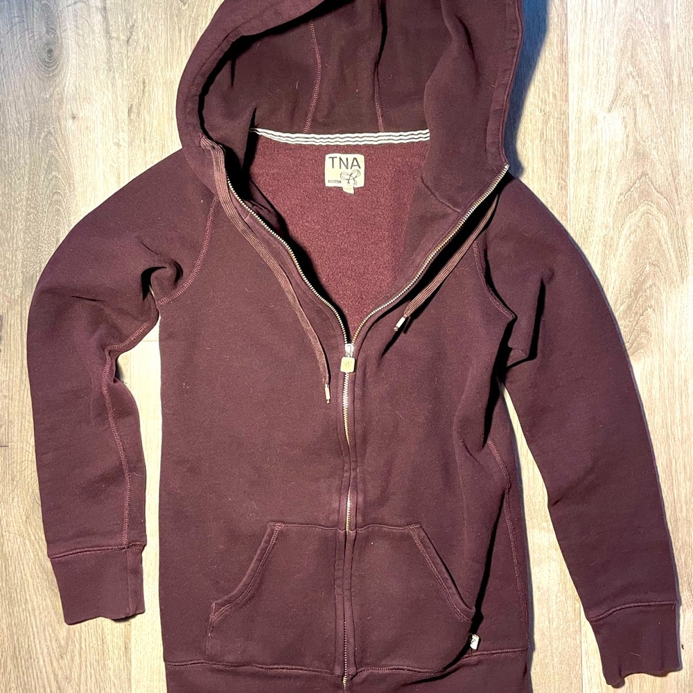 Tna long zip up hoody